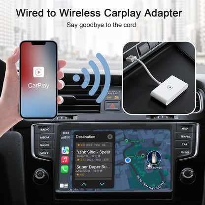 carplay original car wired to wireless smart AIBOX box car machine adapter
