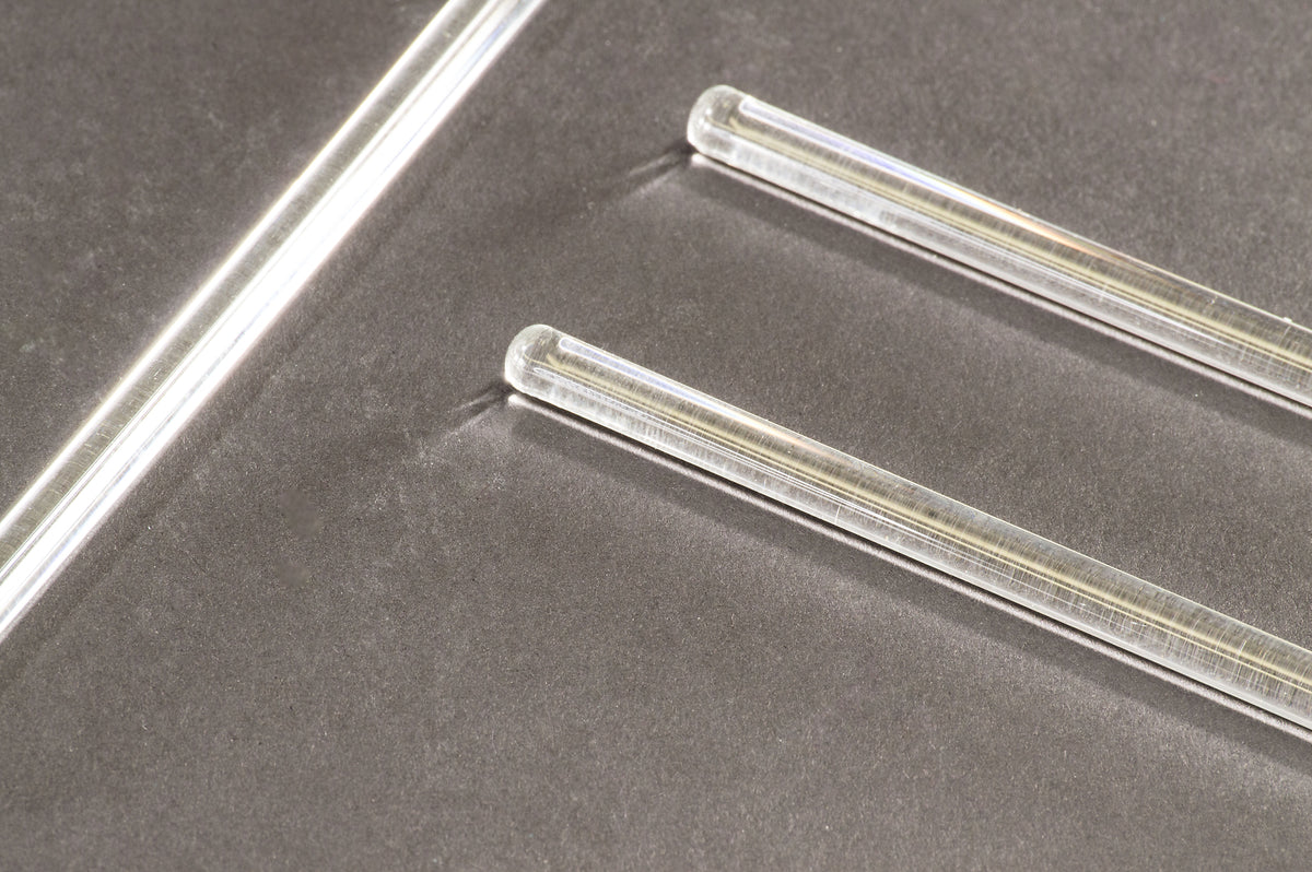 3 Pack Glass Stirring Rod - 6" Long, 5mm Diameter