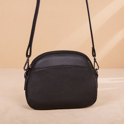 Pattern Genuine Leather Crossbody Bag Casual Shell Handbag Shoulder Purse Nylon