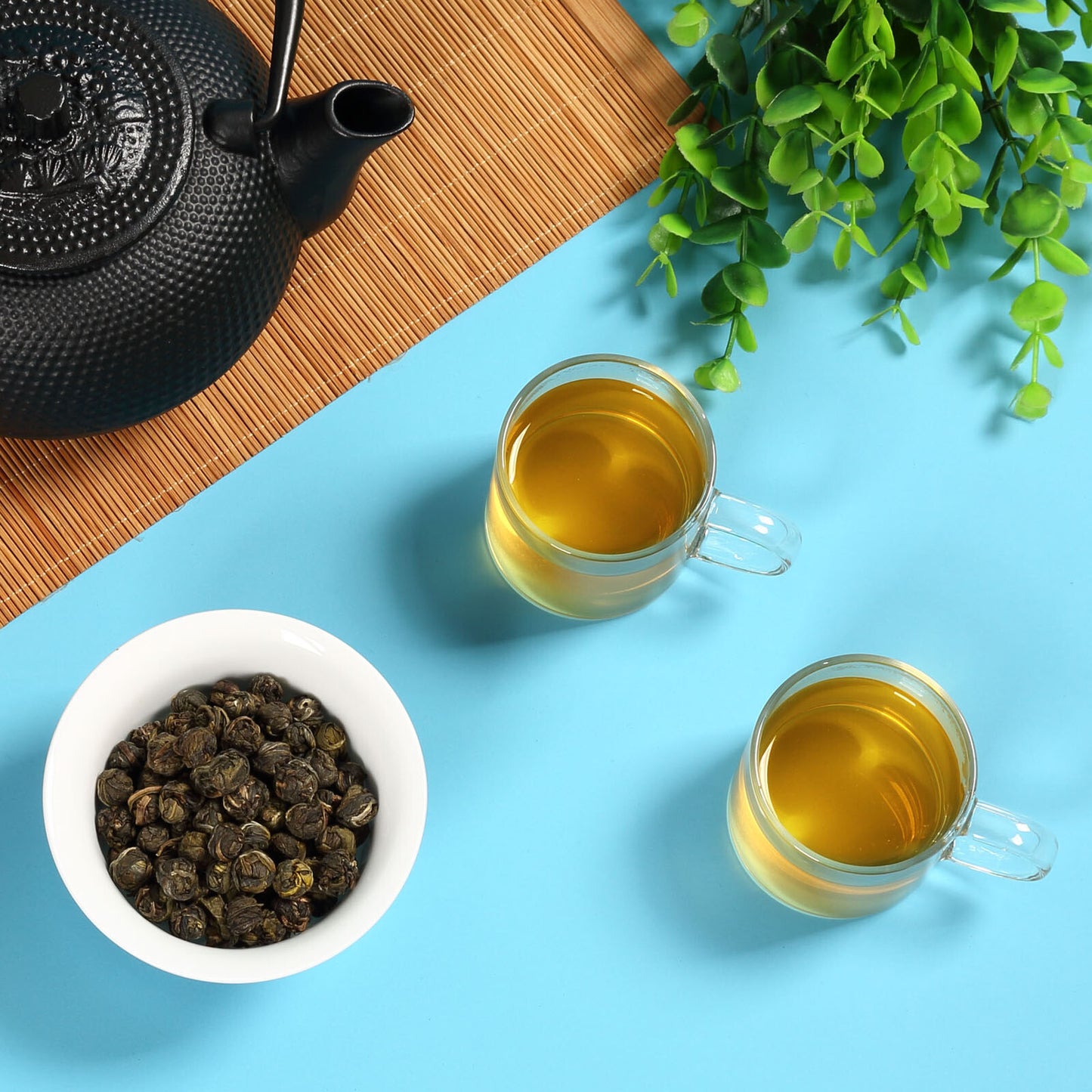 GOARTEA 30Pcs*8g Premium Jasmine Tea Jasmine Dragon Pearl Tea Jasmine Green Tea-