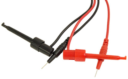 2 Red & 2 Black Minigrabber IC Hook to Male Jumper Pin for Breadboard Test Leads