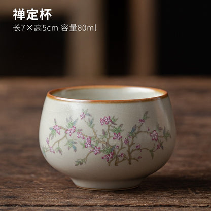 1pc Ru Kiln Master Cup Single Cup Tea Cup Ceramic Tea Cup