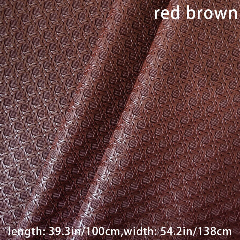 100cm Weaving Pattern Faux Leather Fabric Cloth F DIY Sofa Cover Bag Upholstery