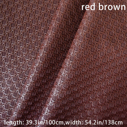 100cm Weaving Pattern Faux Leather Fabric Cloth F DIY Sofa Cover Bag Upholstery