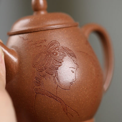 Full Handmade Tea Pot Marked Real Yixing Zisha Jiangpo Clay Master Pot 200ml New