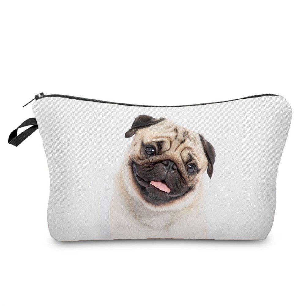 Cute Printed Cosmetic Bags Travel Storage Pouch Reusable Makeup Purse Polyester