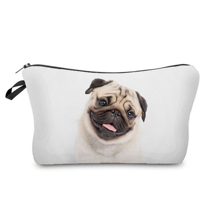 Cute Printed Cosmetic Bags Travel Storage Pouch Reusable Makeup Purse Polyester