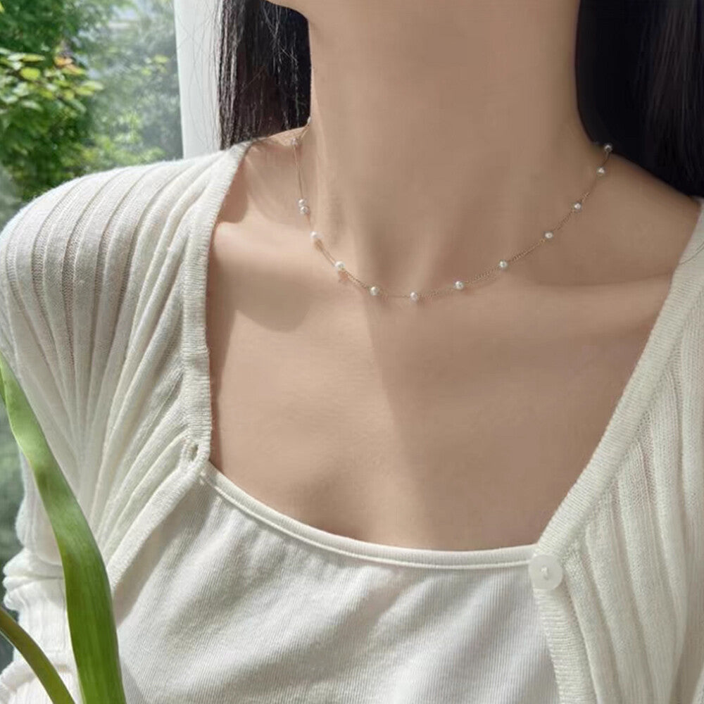 Fashion Pearl Choker Chain Necklace Women Weddings Charm Party Gift