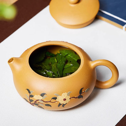 Yixing Zisha Teapot Handmade Xishi Section Mud Soaked Gift Kung Fu Tea Set