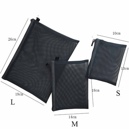 Transparent Mesh Makeup Case Organizer Storage Pouch Casual Zipper Cosmetic Bag