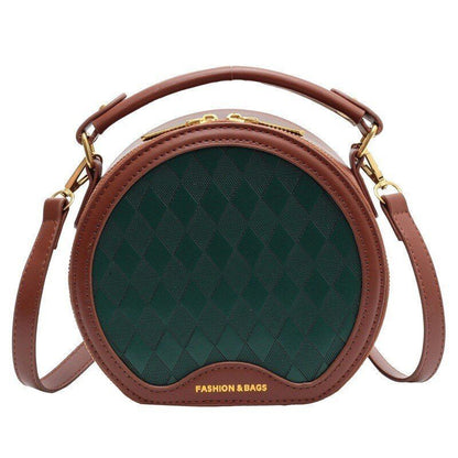 Crossbody Bag Vintage Leopard Print Synthetic Messenger Round Purse Shoulder Bag
