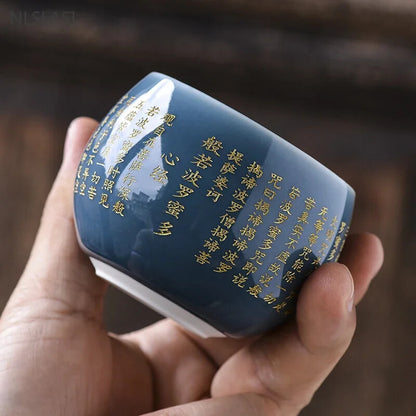 100ML Chinese Ceramic Teacup Handmade Tea Cup Portable Cup Household Drinkware