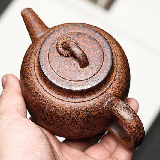 Handmade Teapot With Certificate Paper Marked Real Yixing Zisha Pot 320ml 7 Hole