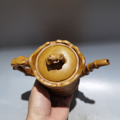 Chinese Yixing Zisha Clay Handmade Exquisite Teapot（树桩壶 低款：陈鸣远）