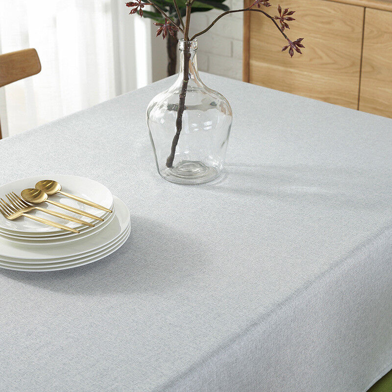 New Solid Oilproof Waterproof Tablecloth Rectangular Tea Table Cloth Home Decor
