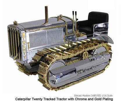 1:16 DM TWENTY TRACKED TRACTOR 100 YEARS Chrome and Gold Plating Diecast Model