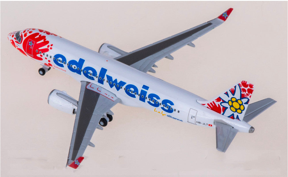 1:500 Herpa Edelweiss AIRBUS A320 Passenger Airplane Diecast Aircraft Model