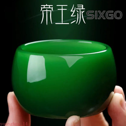 Empire Teacup Jade Porcelain Large Imitation Jade Glazed Kung Fu Tea Set