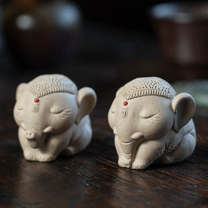 Purple Sand Taiping Object Elephant Handmade Tea Pet Tea Playhome Decoration