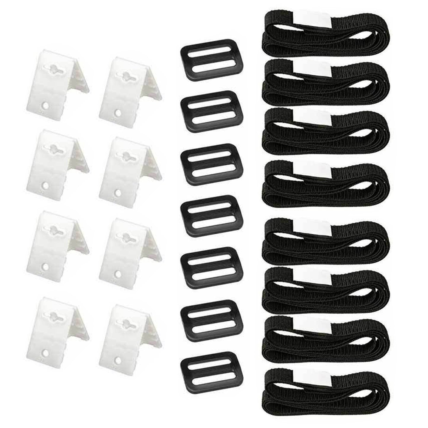 24 In 1 In-Ground Swimming Pool Solar Cover Reel Attachment Kit Straps Blanket