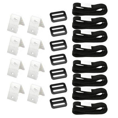 24 In 1 In-Ground Swimming Pool Solar Cover Reel Attachment Kit Straps Blanket