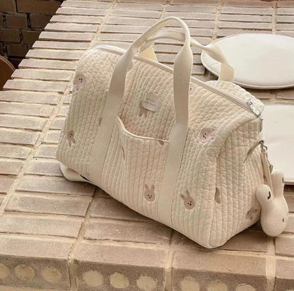 Maternity Bag Baby Diaper Bags Flower Mommy Bag Quilted Travel Shoulder Bag