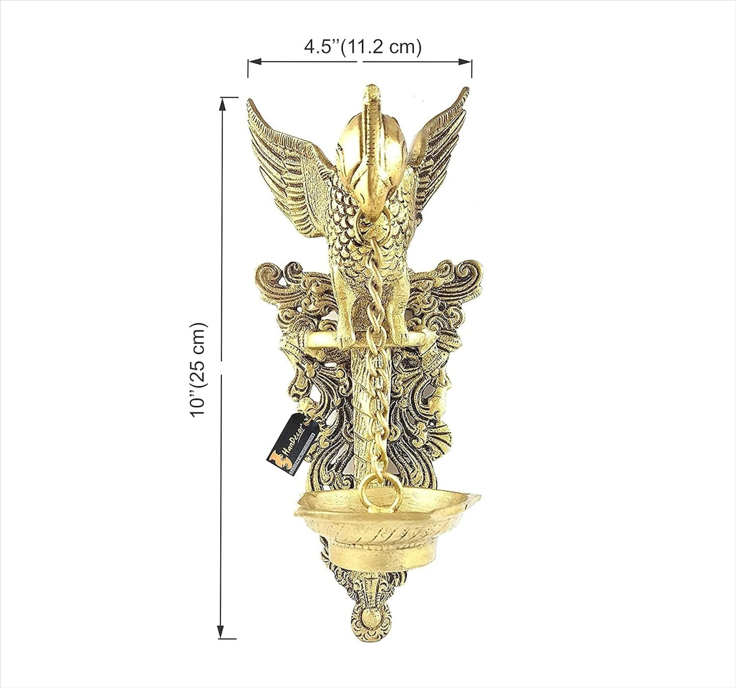 Brass Parrot Design Wall Decorative Wall Hook for Hanging Lamps Home Decor
