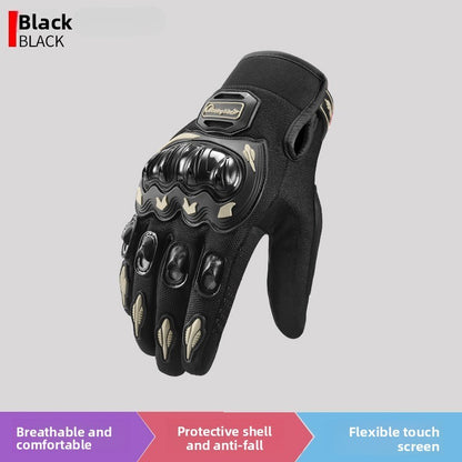 Motorcycle riding gloves, anti fall road motorcycle touch screen 3D gloves