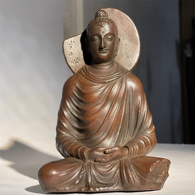 6.4" Guatama Buddha Statue Meditation Buddhism Zen Ornament Shine Home Decor