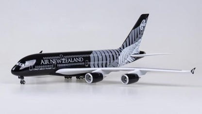 46CM AIR NEW ZEALAND AIRBUS A380 Airplane Led Sound-controlled Light Resin Model