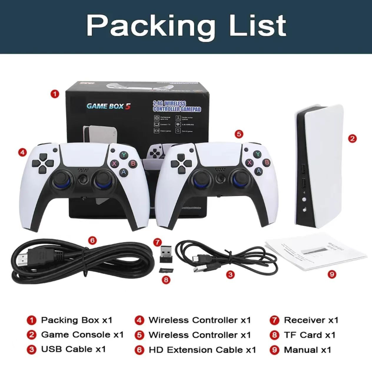 2025 P5 Plus 40000 Games Video Game Console 4K HD PSP S905 Chip Nostalgic Video