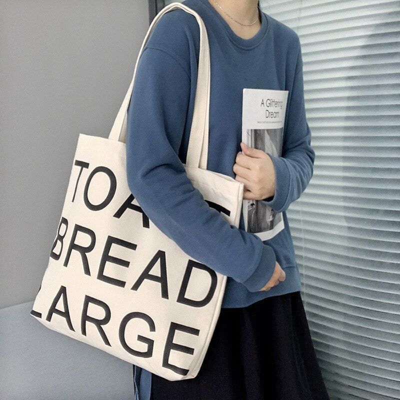 Canvas Totes Large Shoulder Bags Shopping Purse Handbag Tote Pouch 42*38 CM Bags