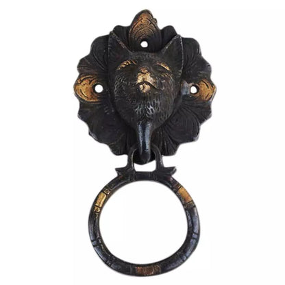 Antique Look Brass Cat Look Door Knocker Ring Door Bell Home Decor
