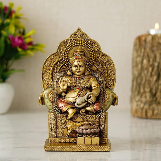 Hindu God Lord Kuber Statue for Wealth and Harmony Idol Figurine