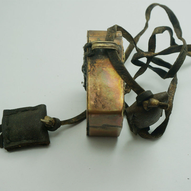 Brass Nepalese Handmade Rubbing Buddha Statue Gawu Box Belt Necklace Pendant