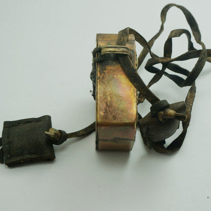 Brass Nepalese Handmade Rubbing Buddha Statue Gawu Box Belt Necklace Pendant