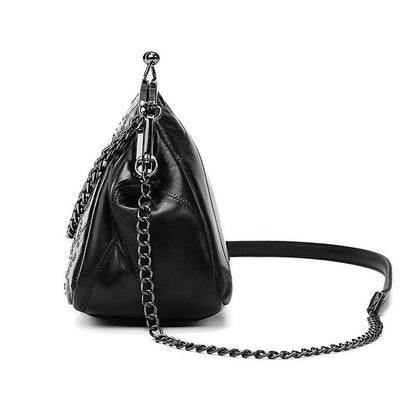 Shell Solid Color Shoulder Bags Luxury Synthetic Leather Crossbody Purse Cotton