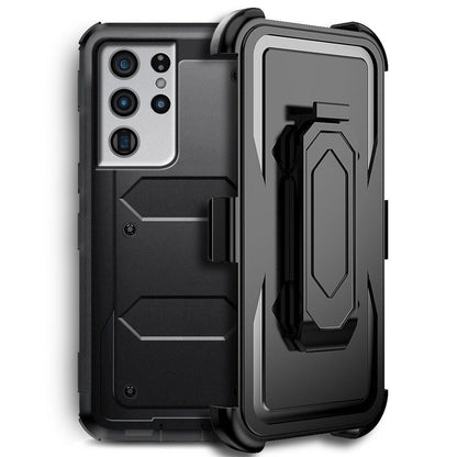 For Samsung Galaxy S21 Ultra/+/FE 5G Case Shockproof Clip Stand Cover Accessory
