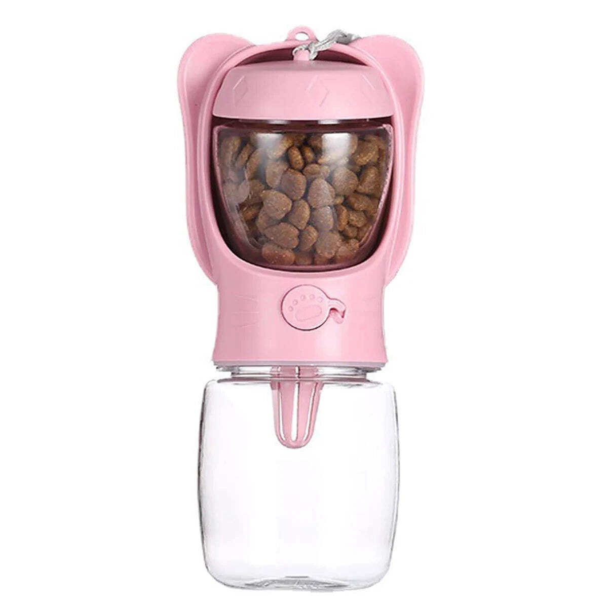 Dog Travel Water Bottle with Food Container & Leak Proof Lock
