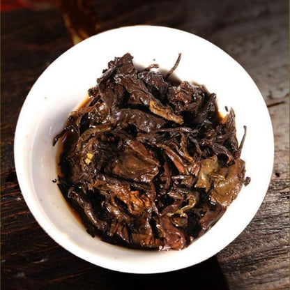 357g Yiwu Ripe Puerh Tea 2020 Year Old Tree Pu-erh Cooked Tea Yunnan Pu'er Tea