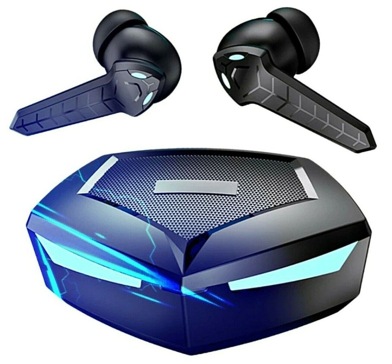 Headphones Wireless Earbuds Bluetooth Headset True Black in ear Dual Gaming US*
