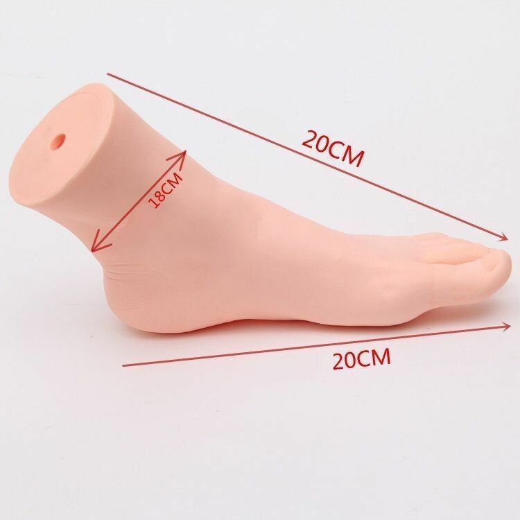 Women Mannequin Foot 1 Pair Left Right Feet Realistic Display Stands PVC 20/23cm