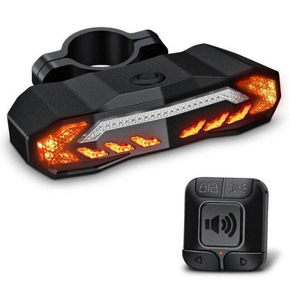 Bike Cargo Rack Tail Light with Turn Signals and Brake Light Wireless Bike