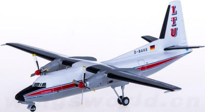 1:200 Herpa LTU International Fokker 27 Passenger Aircraft Diecast Plane Model