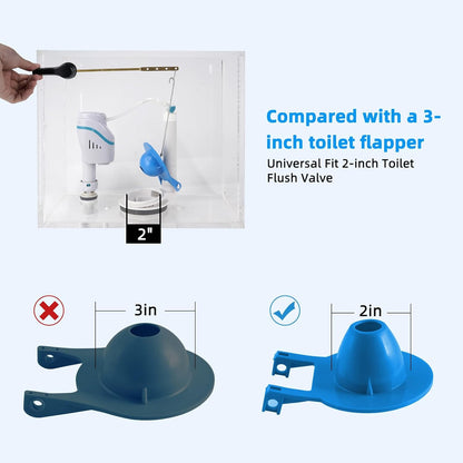 Universal 2-Inch Toilet Flappers Replacement Compatible with Gerber Toto Kohler