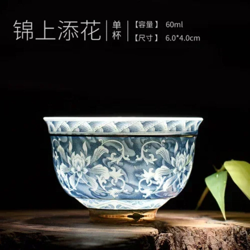 1pc Porcelain Tea Cup Small Tea Bowl Ceramic Phnom Penh Tea Bowl Single Cup