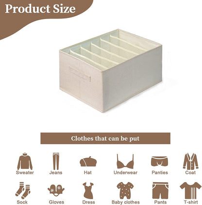 Wardrobe Clothes Organizer Jeans Compartment Storage Box Foldable Drawer AU HOT