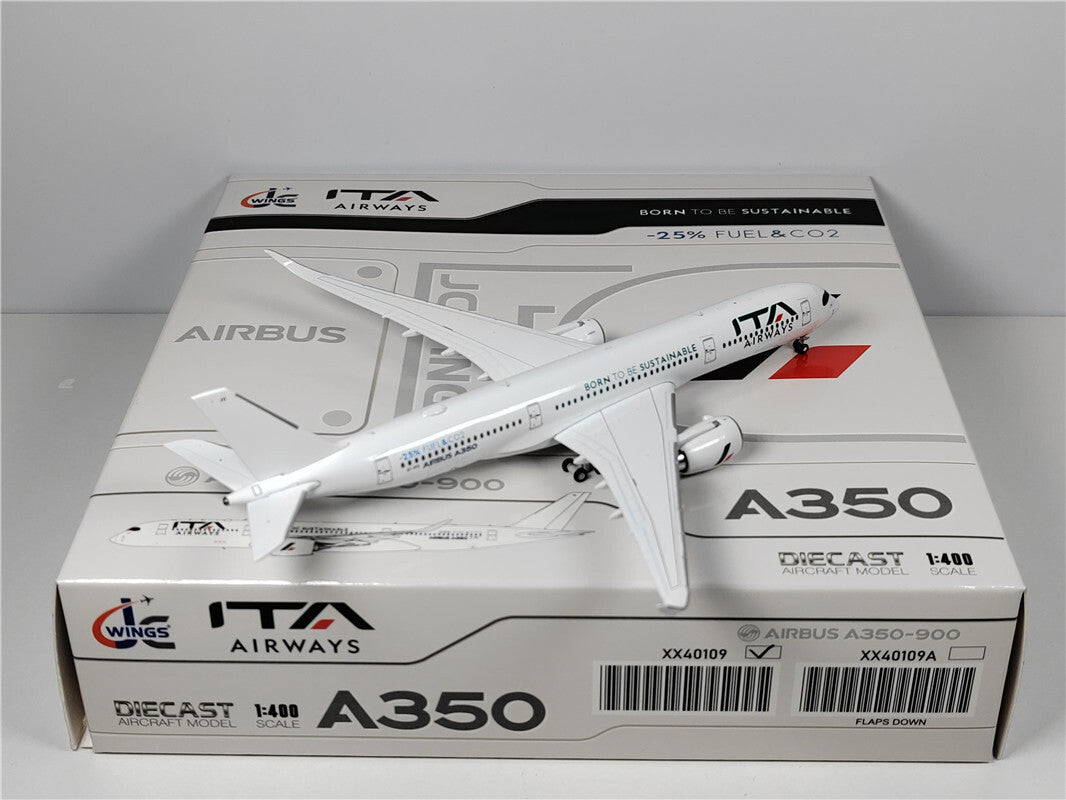 1:400 JC Wings ITA AIRWAYS AIRBUS A350-900 Passenger Airplane Diecast Model