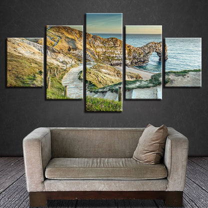 Canvas Wall Art Poster HD Printed Frame 5 Pieces Jurassic Coast Durdle Door