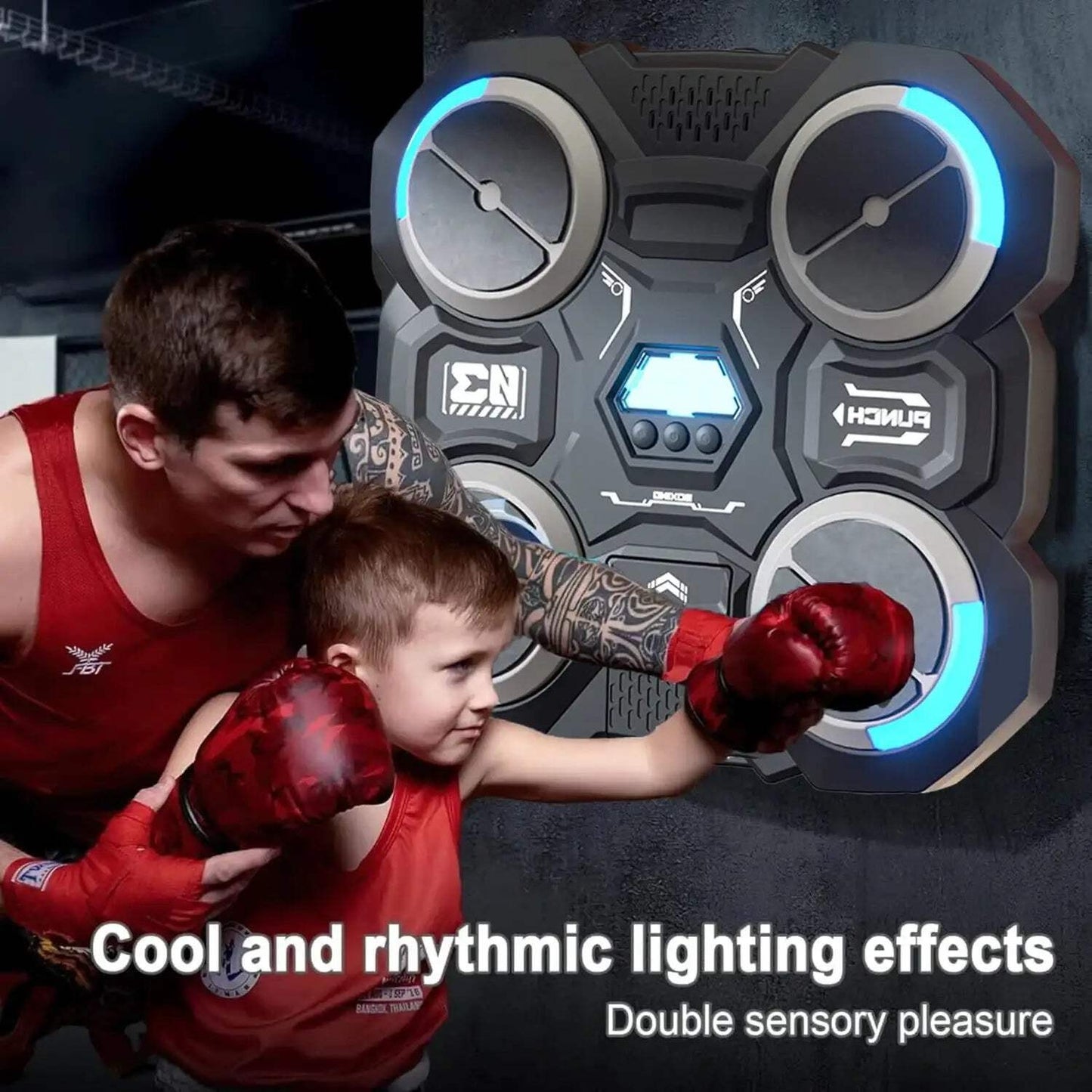 Music Boxing Machine with Bluetooth & LED Light Effects